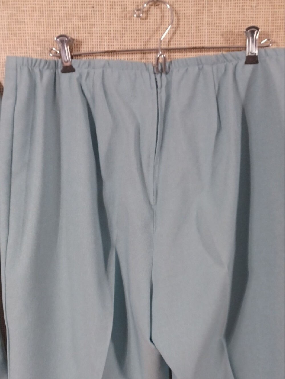 Women's Two-Piece Short Sleeve Jacket & Straight Leg Pants in Light Teal - Picture 6 of 10